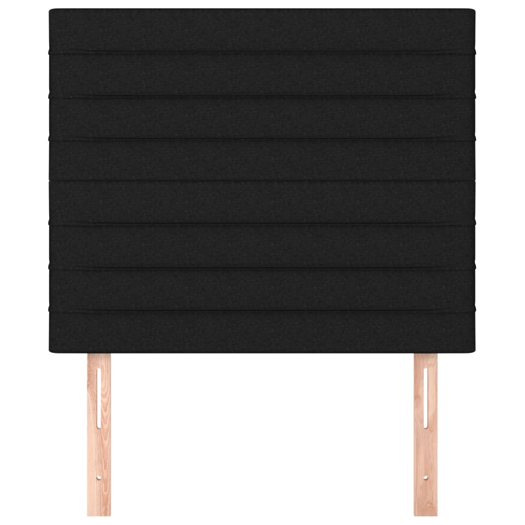 Hoofdborden 2 st 100x5x78/88 cm stof zwart 100 cm Hoog