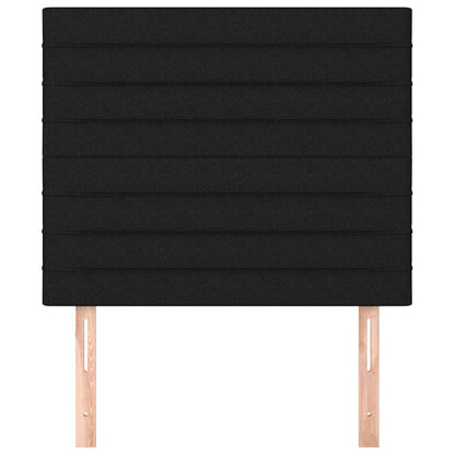 Hoofdborden 2 st 100x5x78/88 cm stof zwart 100 cm Hoog