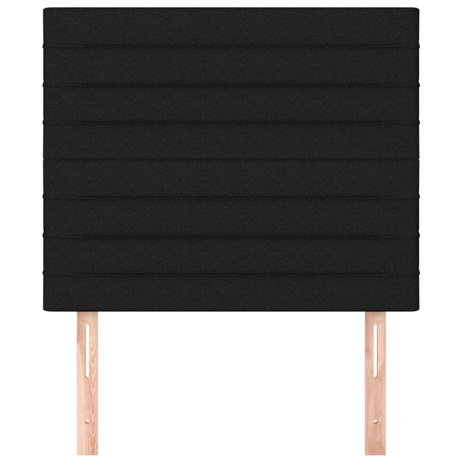 Hoofdborden 2 st 100x5x78/88 cm stof zwart 100 cm Hoog