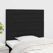 Hoofdbord 100x5x118/128 cm stof zwart