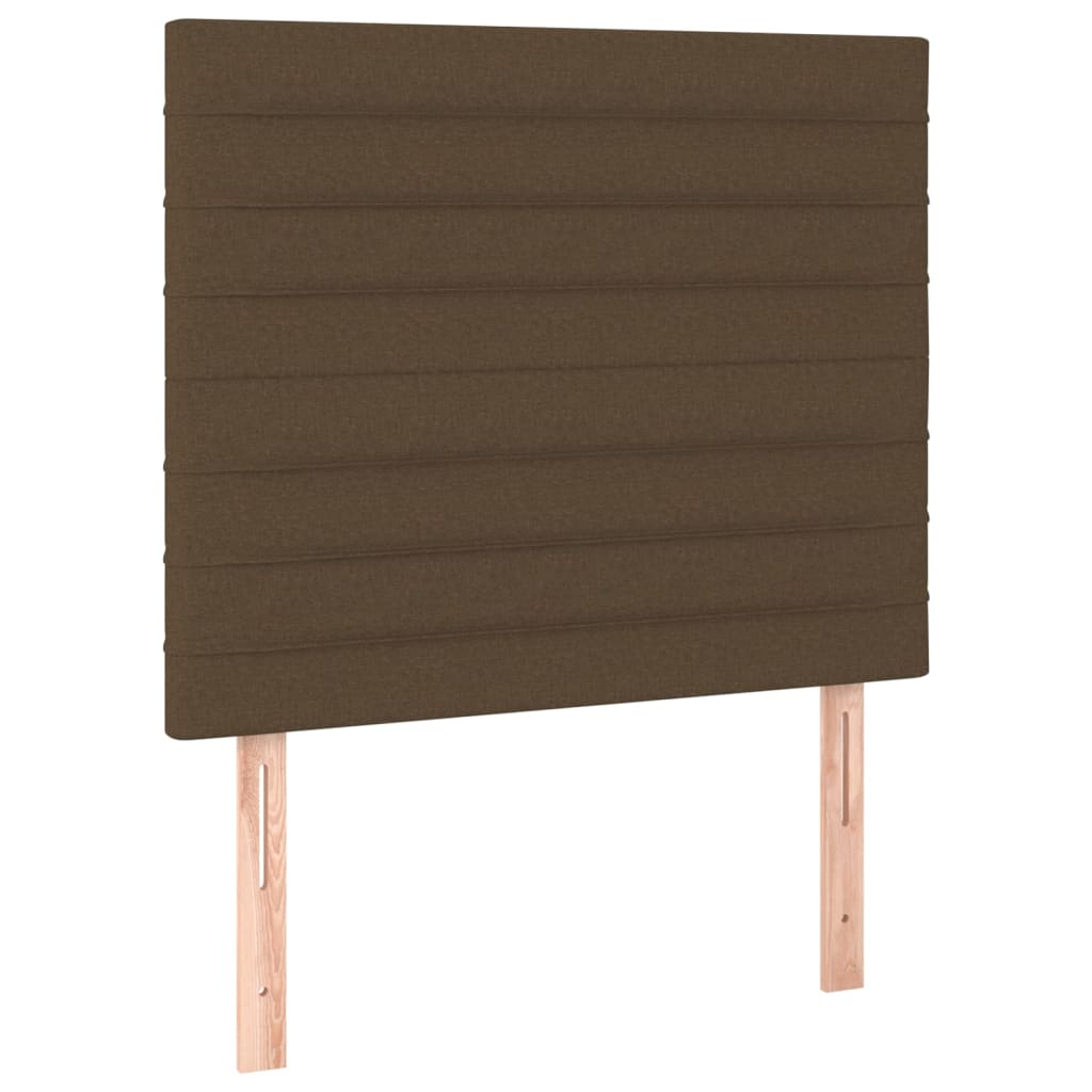 Hoofdborden 2 St 00X5X78/88 Cm Stof Donkerbruin 100 cm Hoog