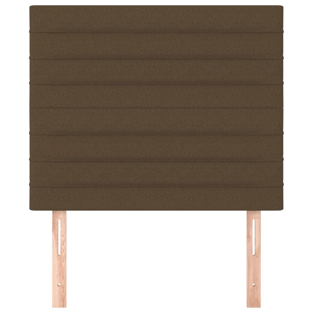Hoofdborden 2 St 00X5X78/88 Cm Stof Donkerbruin 100 cm Hoog