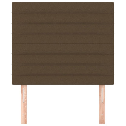 Hoofdborden 2 St 00X5X78/88 Cm Stof Donkerbruin 100 cm Hoog