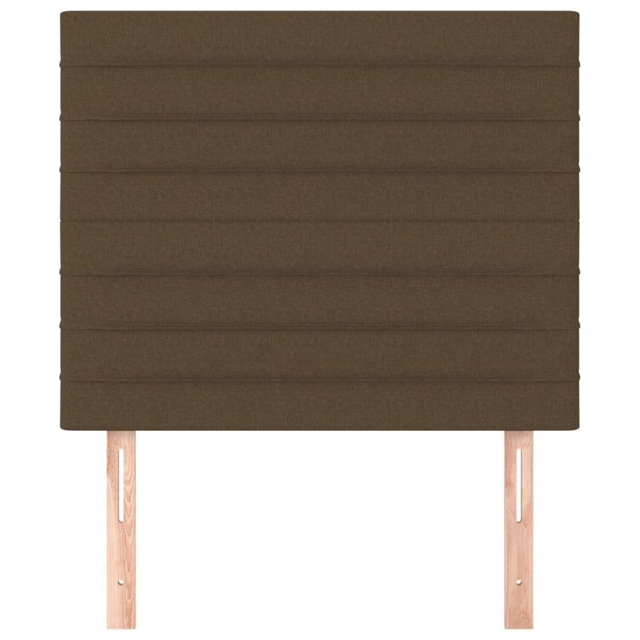 Hoofdborden 2 St 00X5X78/88 Cm Stof Donkerbruin 100 cm Hoog