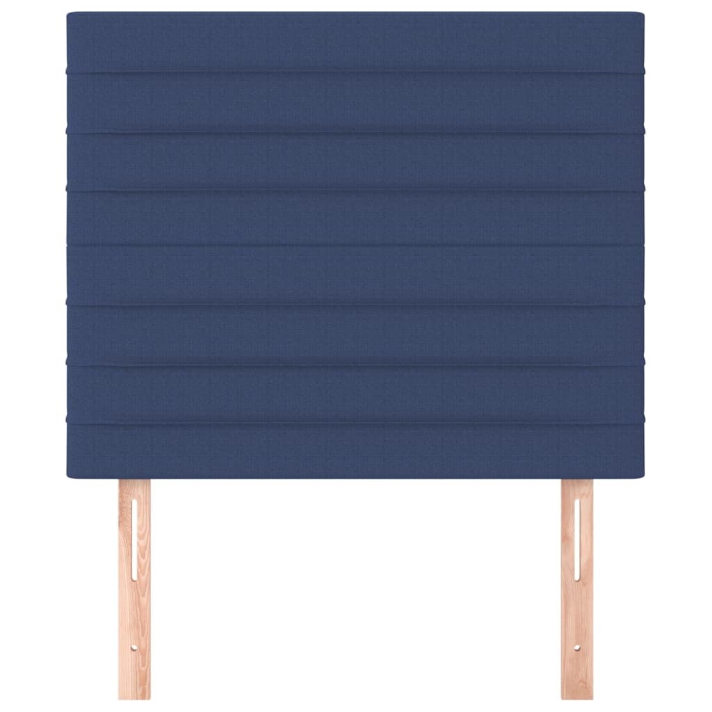 Hoofdborden 2 st 100x5x78/88 cm stof blauw 100 cm Blauw