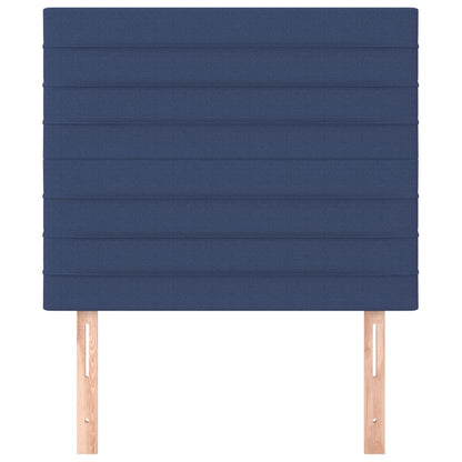 Hoofdborden 2 st 100x5x78/88 cm stof blauw 100 cm Blauw