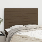 Hoofdbord 144x5x118/128 cm donkerbruin stof