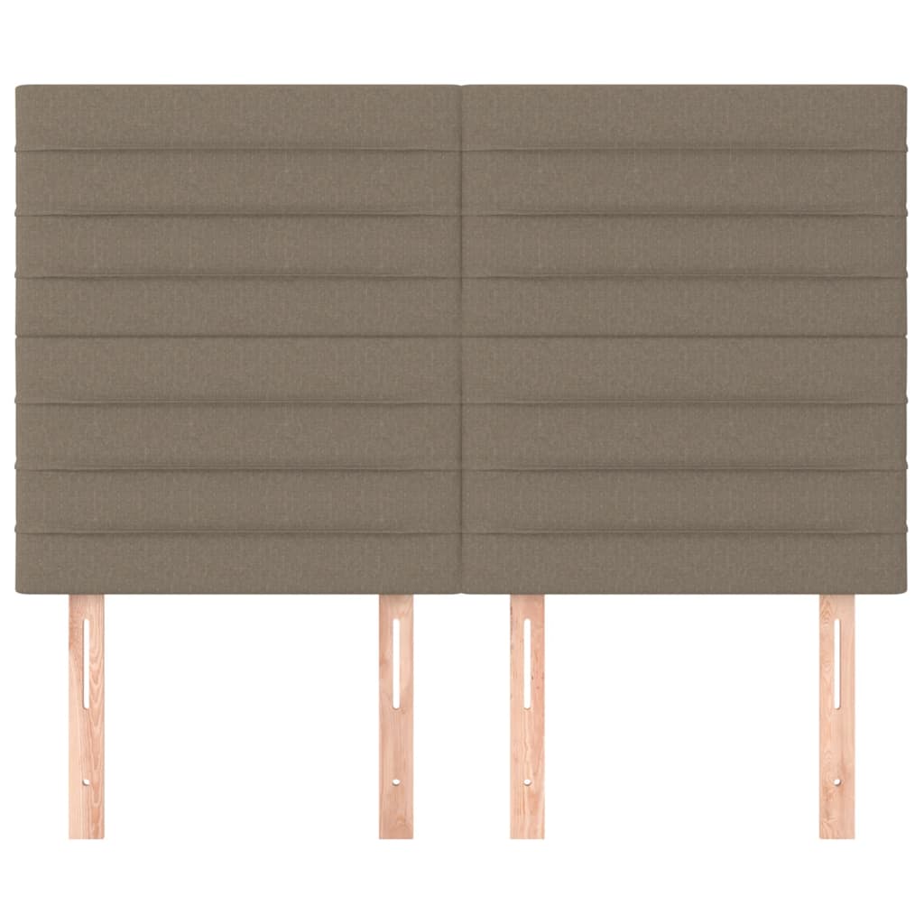 Hoofdborden 4 st 72x5x78/88 cm stof taupe 1 144 cm Taupe