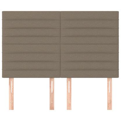 Hoofdborden 4 st 72x5x78/88 cm stof taupe 1 144 cm Taupe