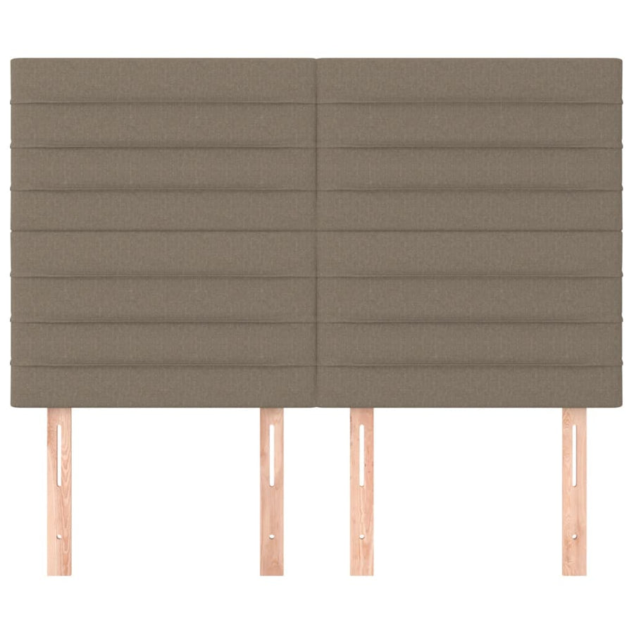 Hoofdborden 4 st 72x5x78/88 cm stof taupe 1 144 cm Taupe