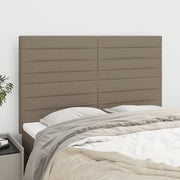 Hoofdbord taupe 144x5x118/128 cm Stof