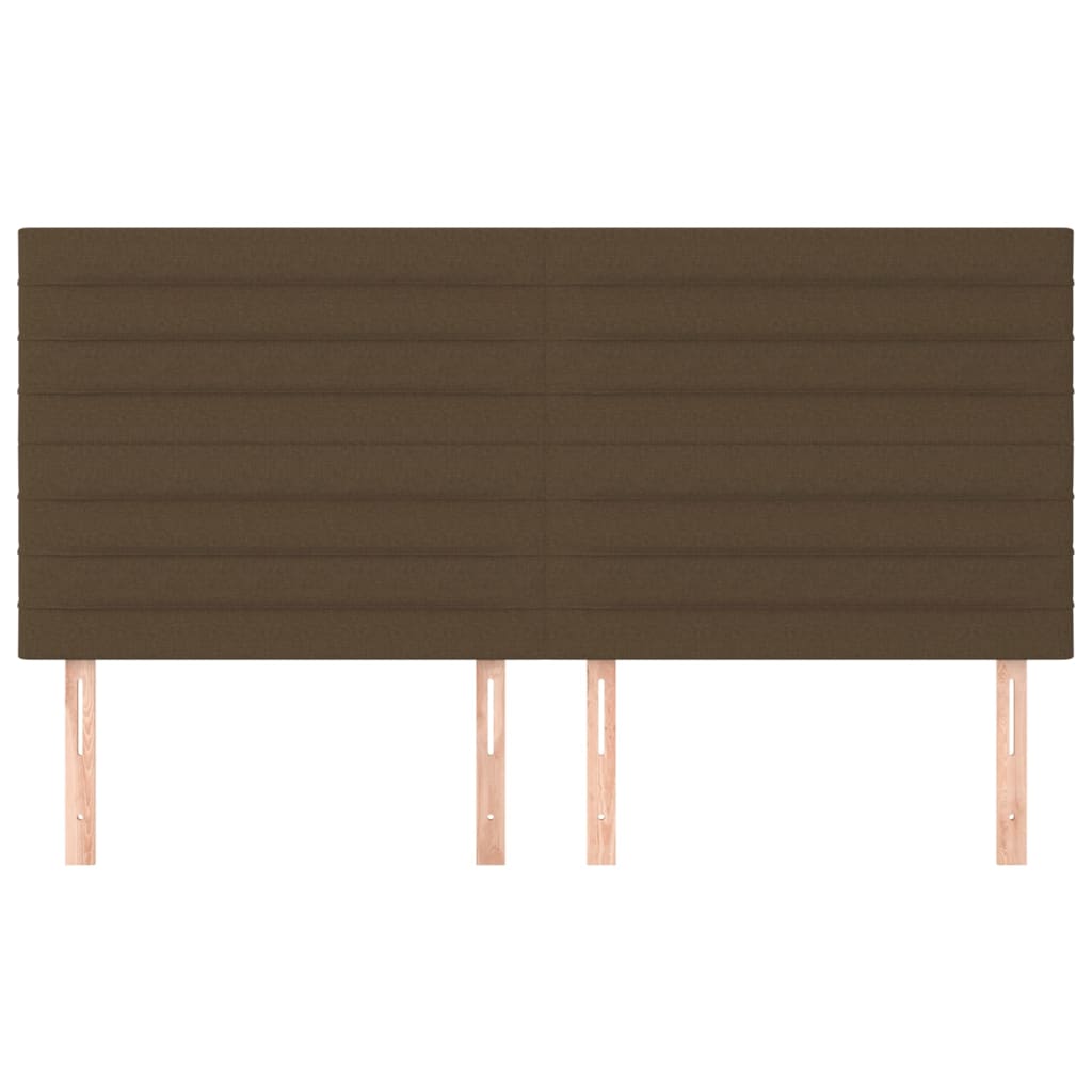 Hoofdborden 4 St 80X5X78/88 Cm Stof Donkerbruin 160 cm Hoog