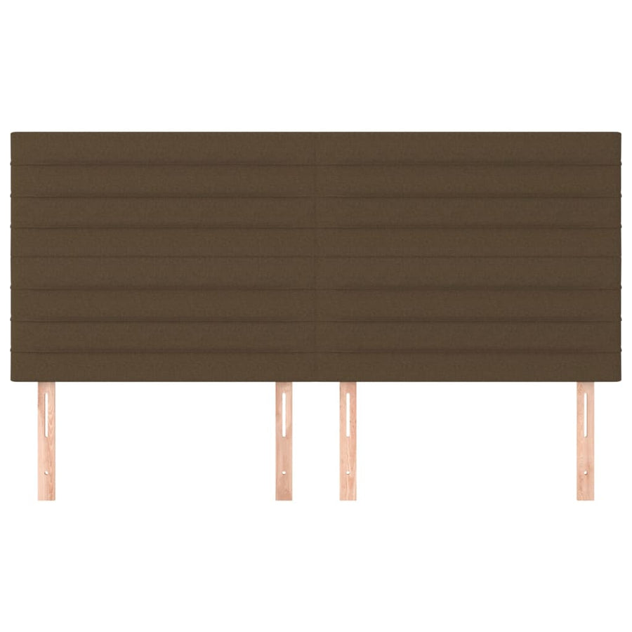 Hoofdborden 4 St 80X5X78/88 Cm Stof Donkerbruin 160 cm Hoog