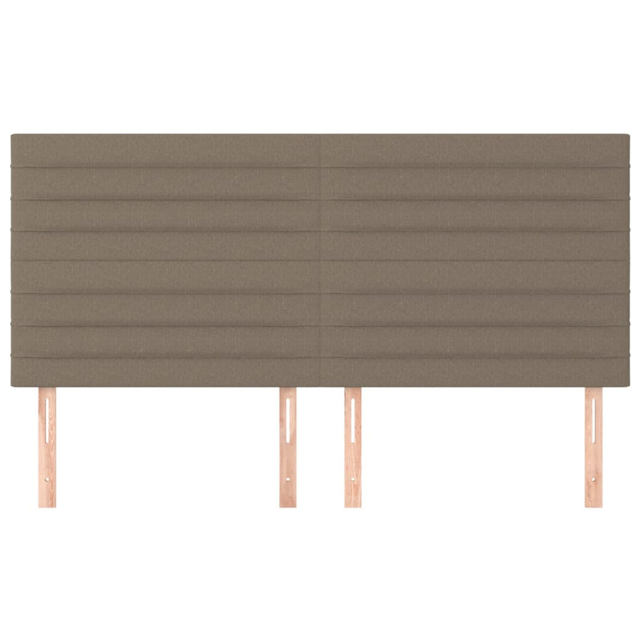 Hoofdborden 4 St 80X5X78/88 Cm Stof Taupe 1 160 cm