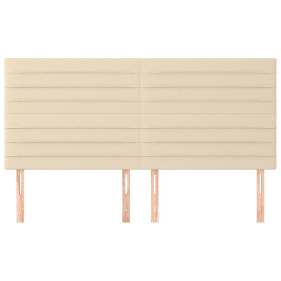 Hoofdborden 4 St 80X5X78/88 Cm Stof Kleurig Crème 160 cm Hoog