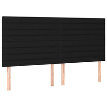 Hoofdborden 4 St 90X5X78/88 Cm Stof Zwart 180 cm Hoog