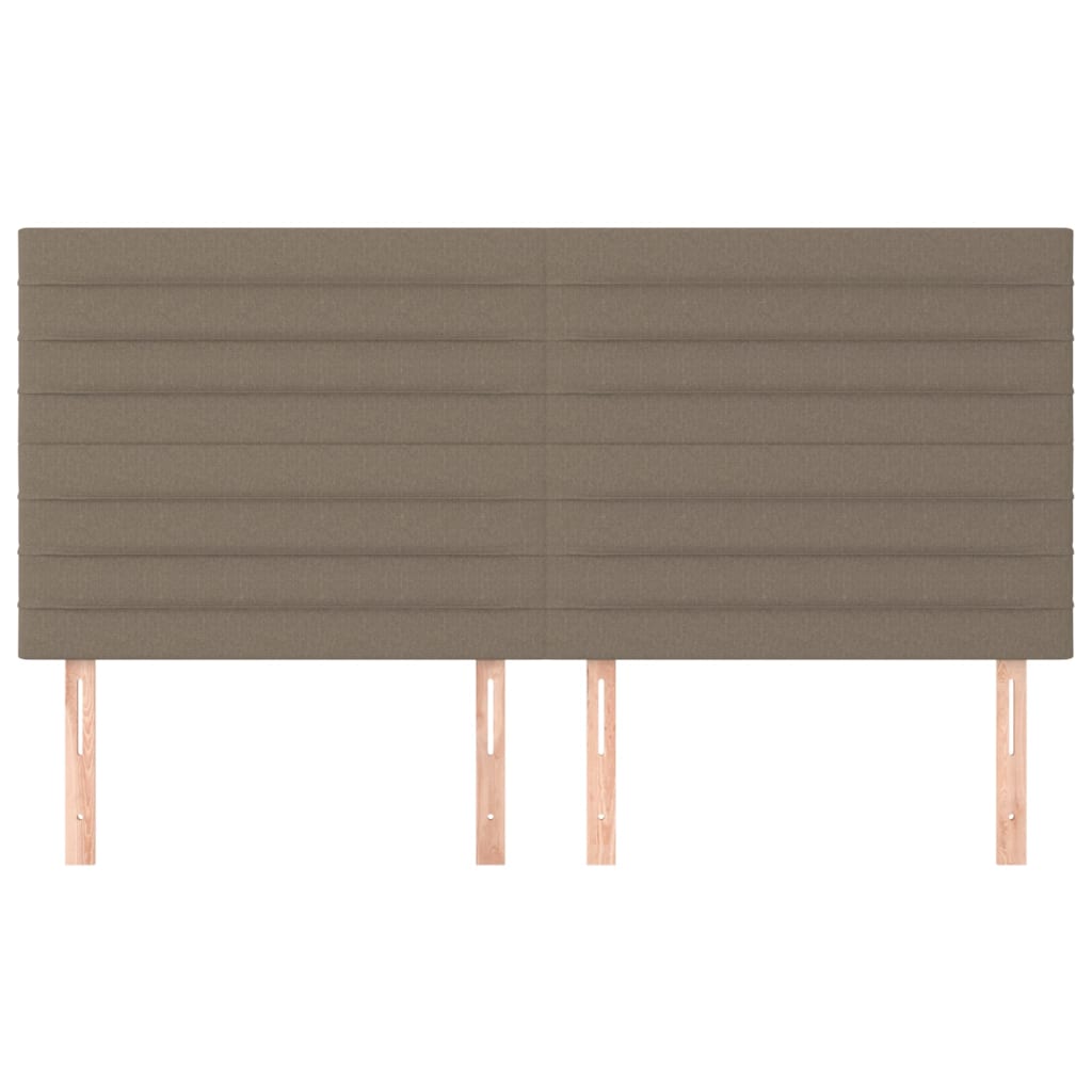 Hoofdborden 4 St 90X5X78/88 Cm Stof Taupe 180 cm Hoog