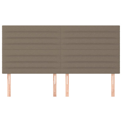 Hoofdborden 4 St 90X5X78/88 Cm Stof Taupe 180 cm Hoog