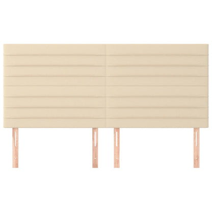 Hoofdborden 4 St 90X5X78/88 Cm Stof Kleurig 1 180 cm Crème