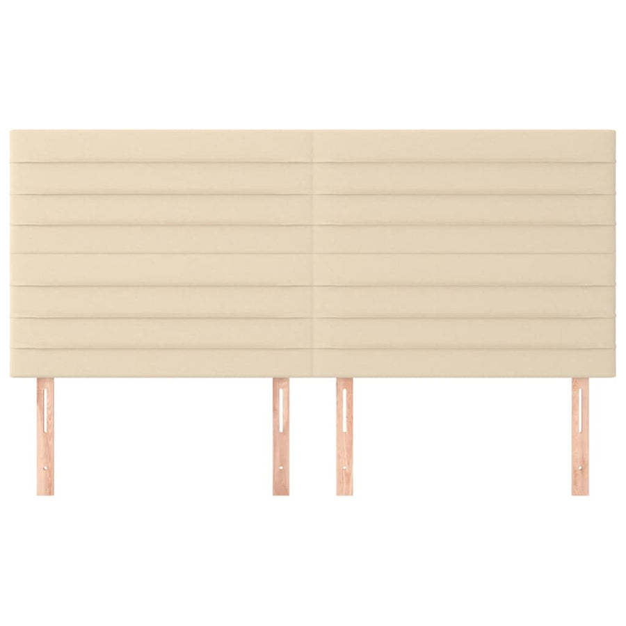Hoofdborden 4 St 90X5X78/88 Cm Stof Kleurig 1 180 cm Crème