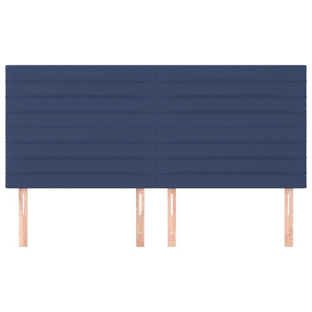 Hoofdborden 4 st 90x5x78/88 cm stof blauw 180 cm Hoog