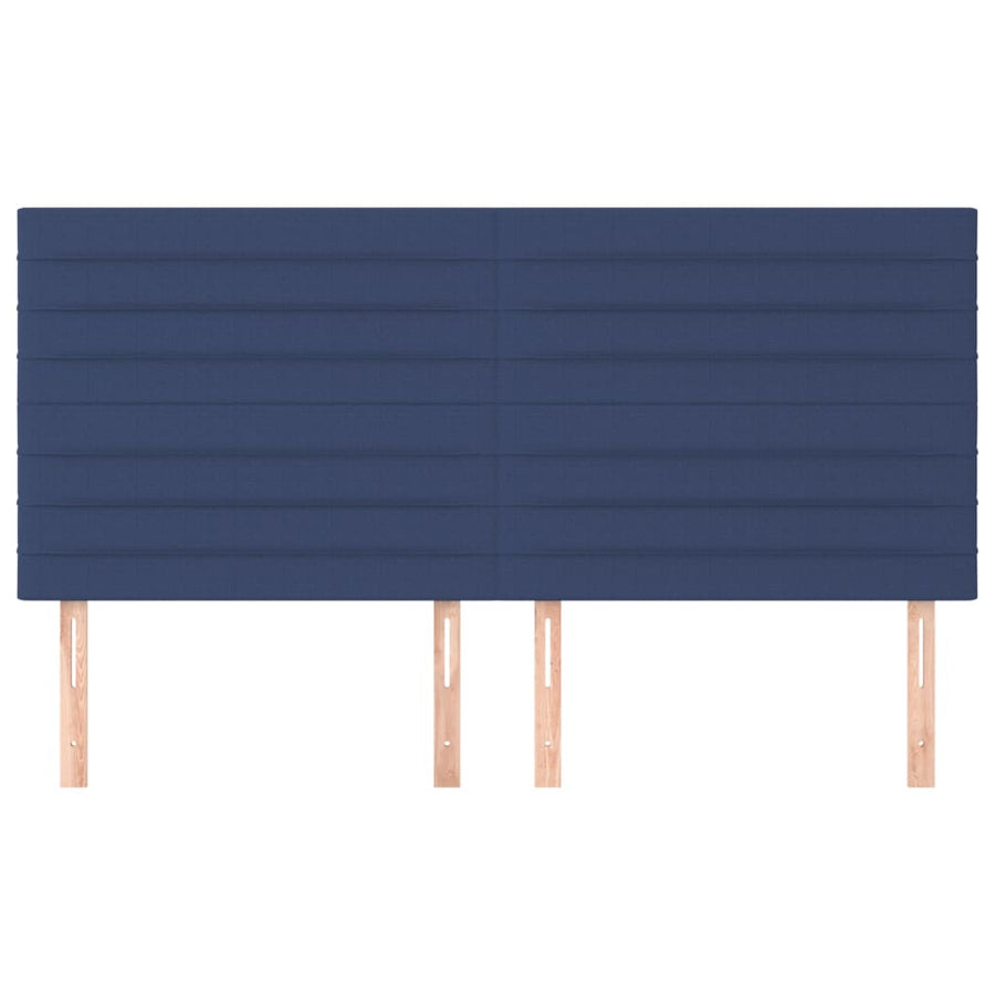 Hoofdborden 4 st 90x5x78/88 cm stof blauw 180 cm Hoog
