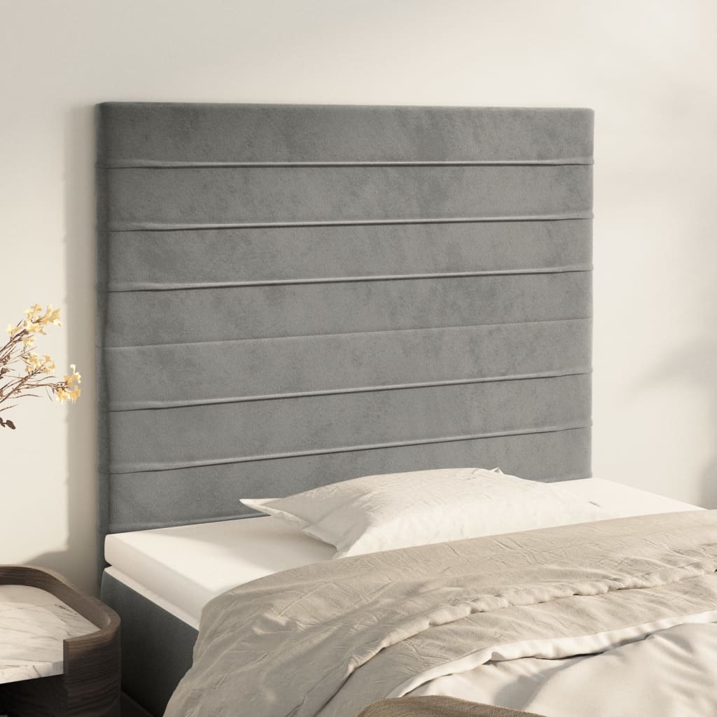 Hoofdborden 2 St 80X5X78/88 Cm Fluweel Donkerblauw
