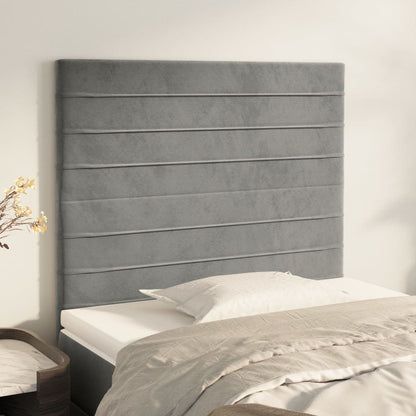 Hoofdborden 2 St 80X5X78/88 Cm Fluweel Donkerblauw