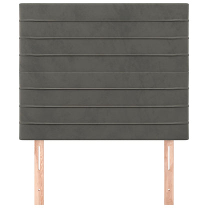 Hoofdborden 2 St 80X5X78/88 Cm Fluweel Donkergrijs