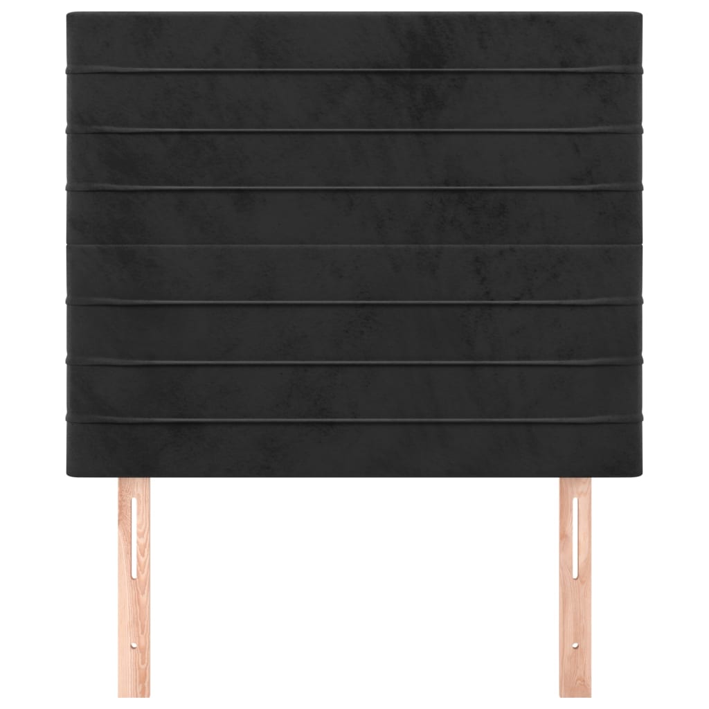 Hoofdborden 2 St 80X5X78/88 Cm Fluweel Zwart