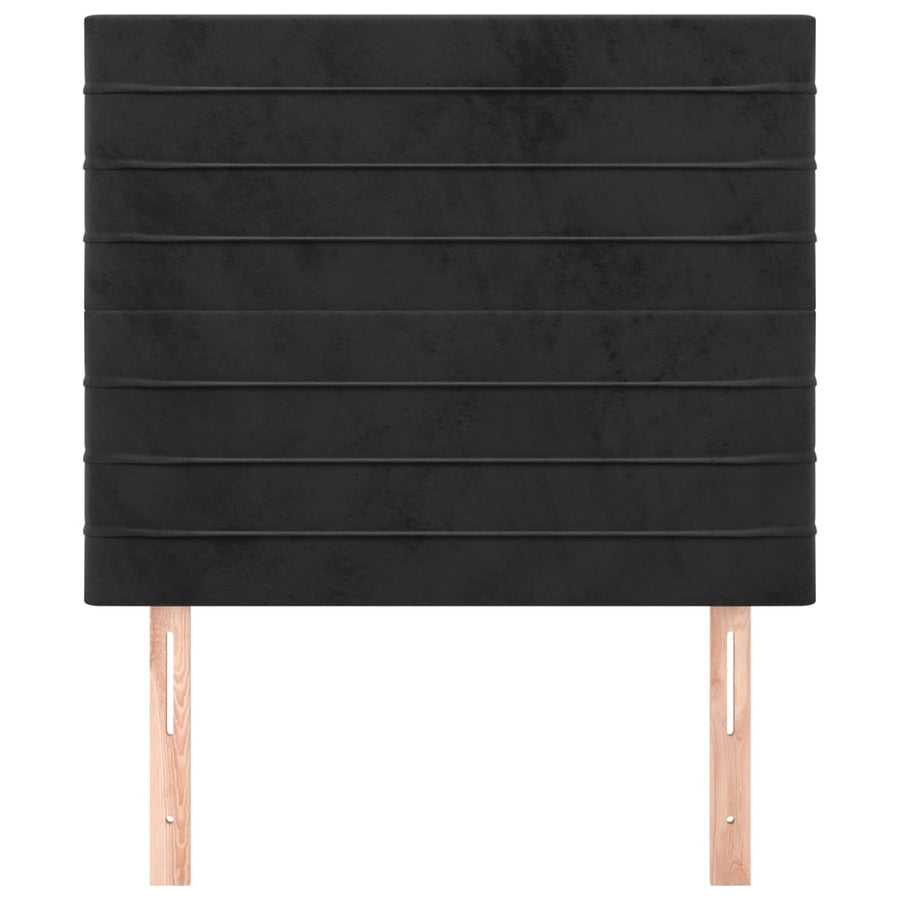 Hoofdborden 2 St 80X5X78/88 Cm Fluweel Zwart