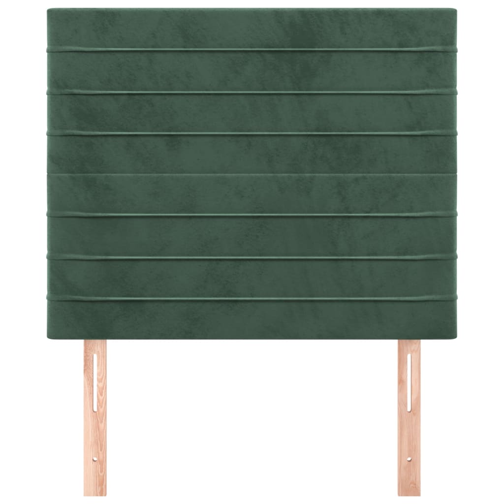 Hoofdborden 2 St 80X5X78/88 Cm Fluweel Donkergroen
