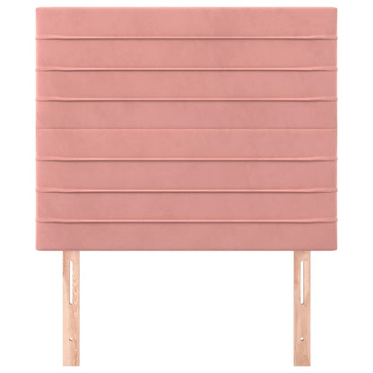 Hoofdborden 2 st 80x5x78/88 cm fluweel roze 1 80 cm Roze