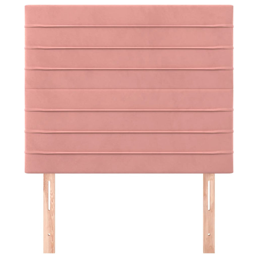 Hoofdborden 2 st 80x5x78/88 cm fluweel roze 1 80 cm Roze