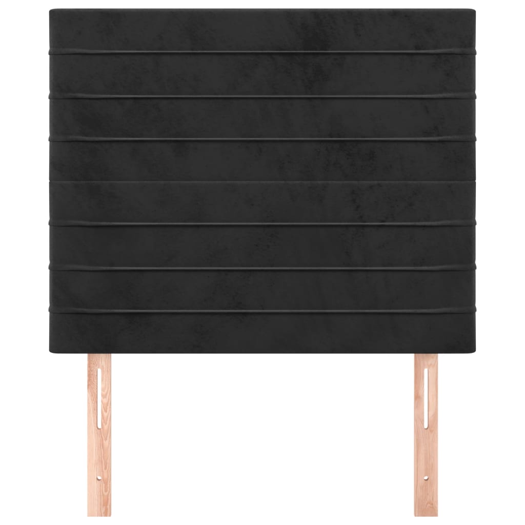 Hoofdborden 2 St 90X5X78/88 Cm Fluweel Zwart