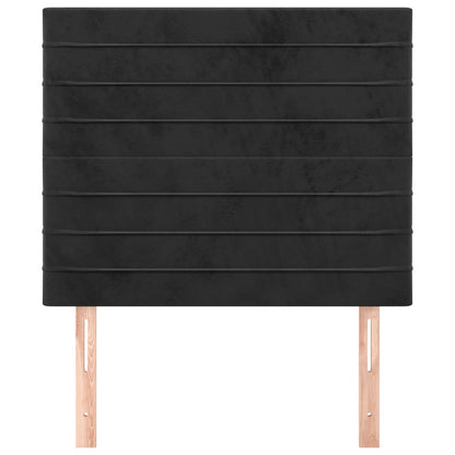 Hoofdborden 2 St 90X5X78/88 Cm Fluweel Zwart