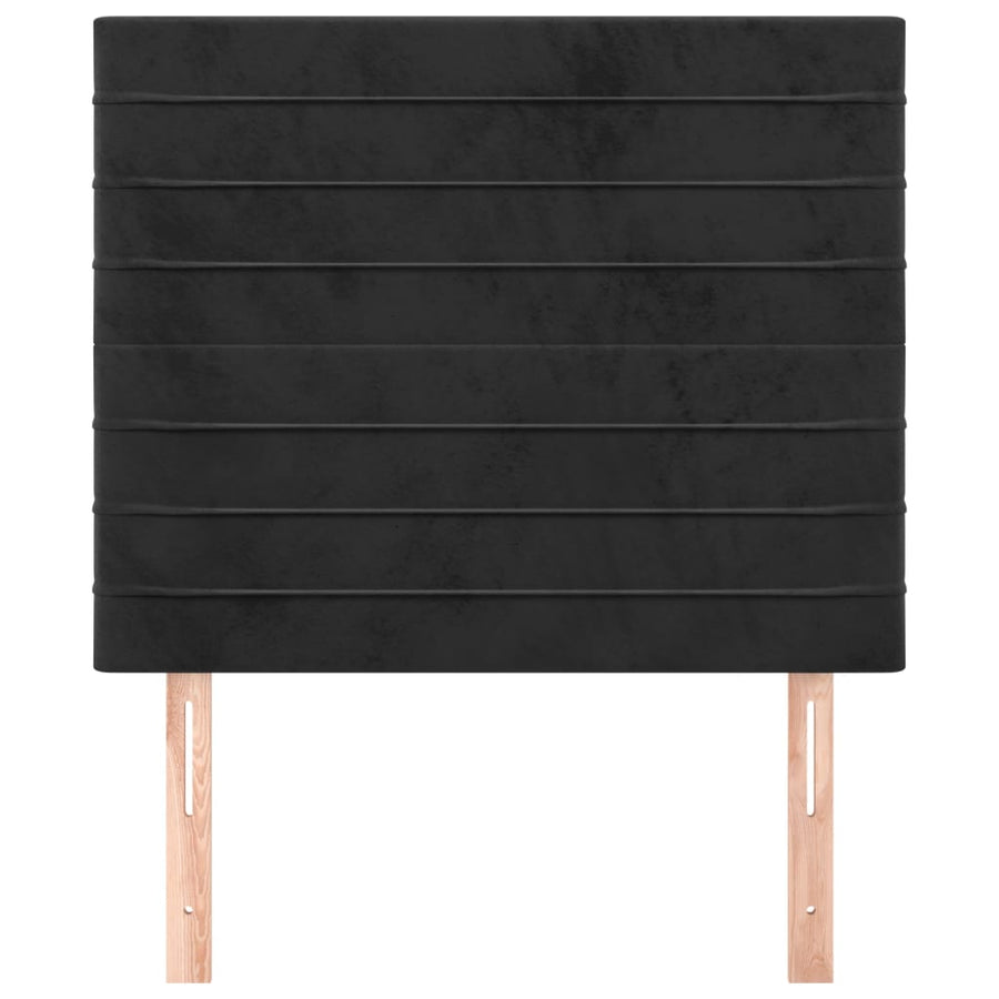 Hoofdborden 2 St 90X5X78/88 Cm Fluweel Zwart
