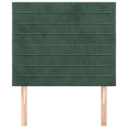 Hoofdborden 2 St 90X5X78/88 Cm Fluweel Donkergroen