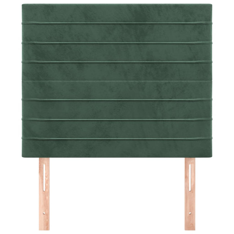 Hoofdborden 2 St 90X5X78/88 Cm Fluweel Donkergroen
