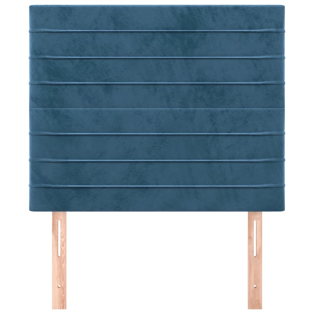 Hoofdborden 2 St 90X5X78/88 Cm Fluweel Donkerblauw