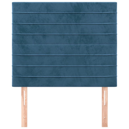 Hoofdborden 2 St 90X5X78/88 Cm Fluweel Donkerblauw