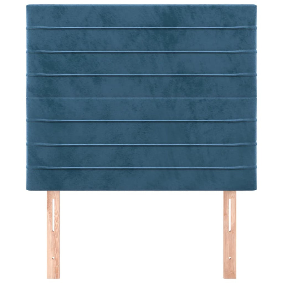 Hoofdborden 2 St 90X5X78/88 Cm Fluweel Donkerblauw