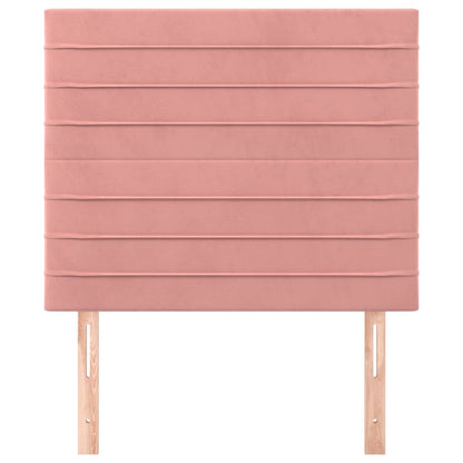 Hoofdborden 2 St 100X5X78/88 Cm Fluweel Roze