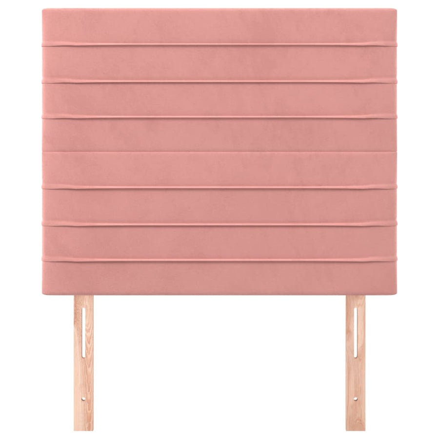 Hoofdborden 2 St 100X5X78/88 Cm Fluweel Roze