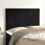 Hoofdbord 144x5x118/128 cm zwart fluweel