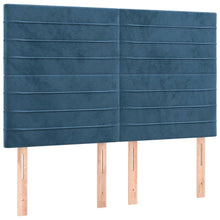 Hoofdborden 4 St 72X5X78/88 Cm Fluweel Donkerblauw