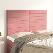 Hoofdbord 144x5x118/128 cm roze fluweel