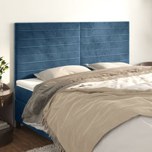 Hoofdborden 4 st 80x5x78/88 cm fluweel donkerblauw 1 160 cm Donkerblauw