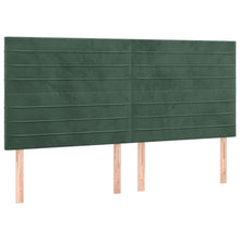 Hoofdborden 4 St 90X5X78/88 Cm Fluweel Donkergroen