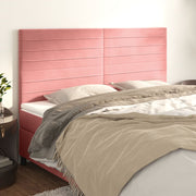 Hoofdbord 180x5x118/128 cm roze fluweel